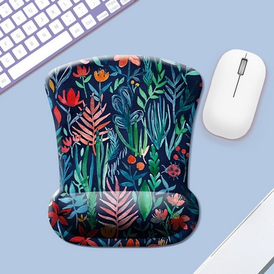 Full Color Thickened Silicone Mouse Pad w/ Wrist Support