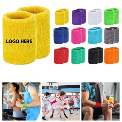 Breathable Elastic Sports Wrist Sweatbands