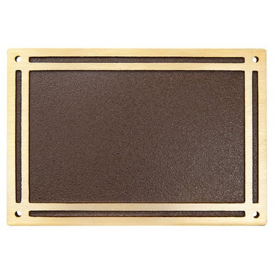 Bronze/Brown Rectangle Cast Aluminum Sign w/4 Screws