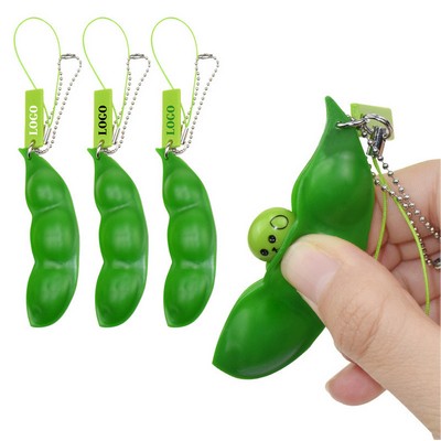 Squeeze Bean Toy Keychain