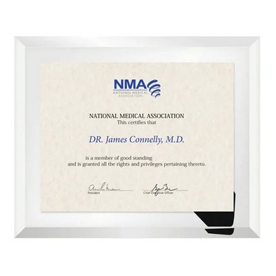 Clear Beveled Glass 8.5" x 11" Frame