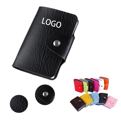 Soft Leather Case Wallet Bag Holder for 24 Credit Cards