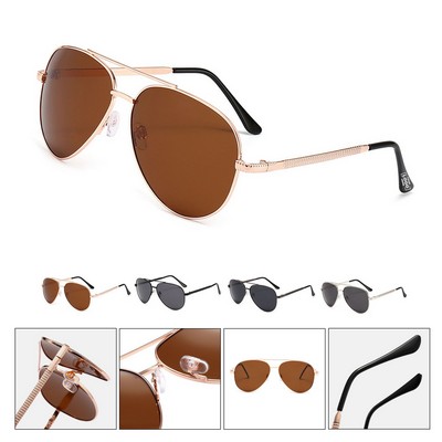 Large Frame Metal Polarized Men's Sunglasses