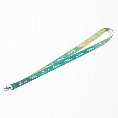 ½" Full Color Satin Finish Lanyard w/Single Attachment Import Air (FAST Production)