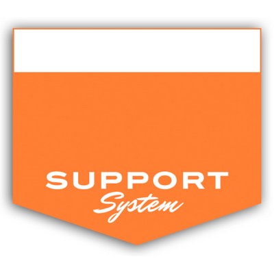 USA Made Pointed Bottom Paper Badge Ribbon Full-Color (1.75"x2")