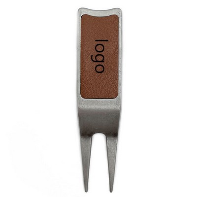 Leather And Metal Divot Repair Tool