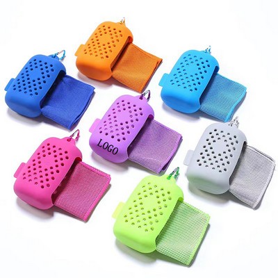Cooling Towels With Silicone Pouch