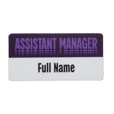 Full Color Name Badge W/Personalization (1.5"X2.875") Rectangle