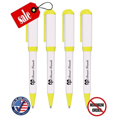 Certified USA Made - Euro Style Twist Pen with Pocket Clip - 124