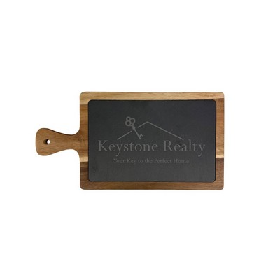 Acacia Wood & Slate Serving Board