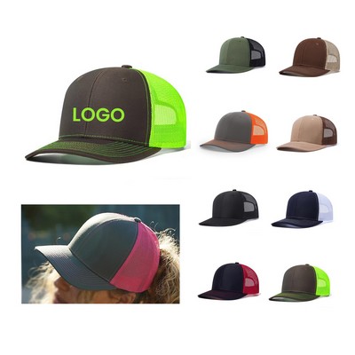 Stitching Mesh Trucker Baseball Cap