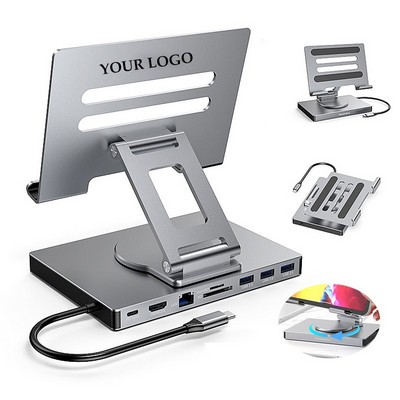 Foldable 9-in-1 Adapter USB C Docking Station