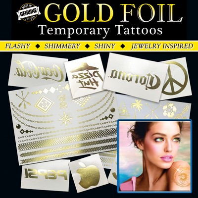 Genuine "Gold" Foil Temporary Tattoos