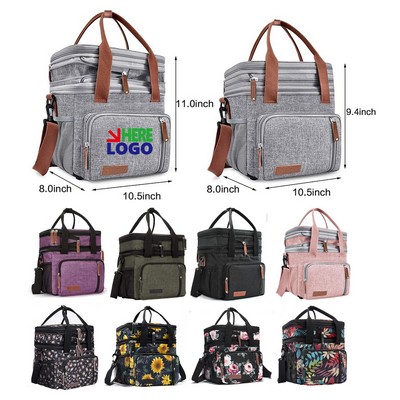 Large Double Deck Leakproof Expandable Cooler Bag