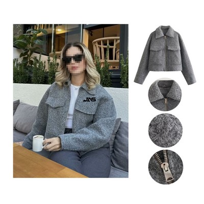 Short Loose Casual Wool Jacket