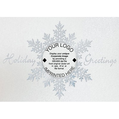 Shimmering Snowflake Logo Holiday Card