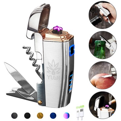 Electric X-Arc Fire Alloy Lighter w/ Multi Tool Kits