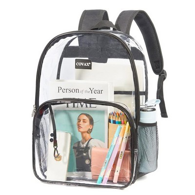 AquaGuard™ Water-Resistant Heavy Duty Clear PVC Backpack