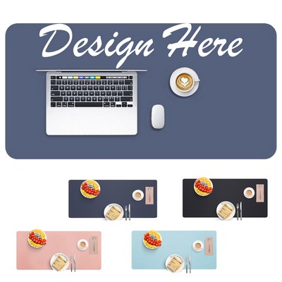 Large PU Leather Desk Mouse Pad