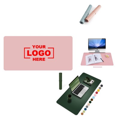 Dual-Color Desk Mat 39.4''x19.7'' for Workspace Elegance