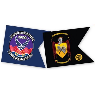 Double Face Guidon And Burgees Flag w/Heading And Grommets (20"x27¾")