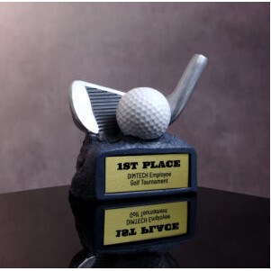 Silver Iron On Resin Base Award
