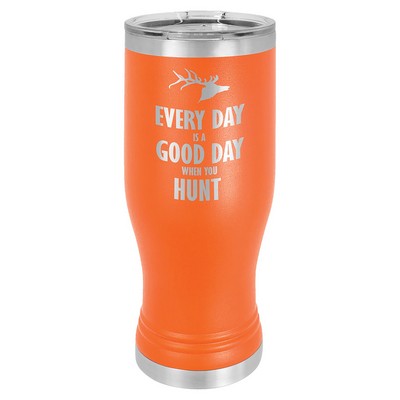 Orange Polar Camel™ 20 oz Pilsner Tumbler with Clear Lid
