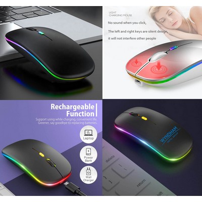 Promotek iBank® Bluetooth Wireless Mouse, LED Slim Dual Mode (Bluetooth 5.1 and 2.4G Wireless)