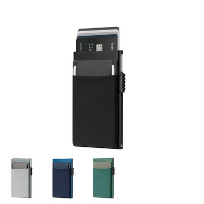 Aluminum Pop Up Wallet for 5 Cards