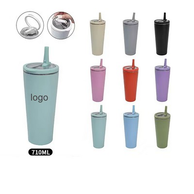 Vacuum Tumbler with Straw - 24oz