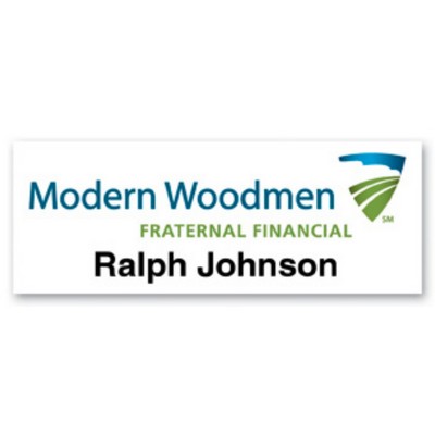 Full Color Name Badge W/Personalization (1.5"X4") Rectangle