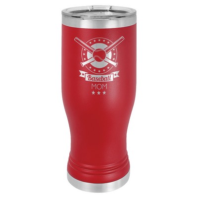 Red Polar Camel™ 20 oz Pilsner Tumbler with Clear Lid