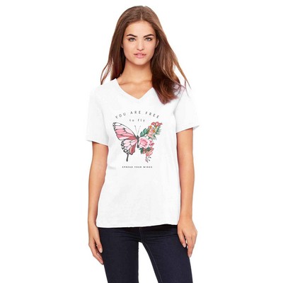 Bella + Canvas Ladies' Relaxed Jersey Short-Sleeve V-Neck T-Shirt
