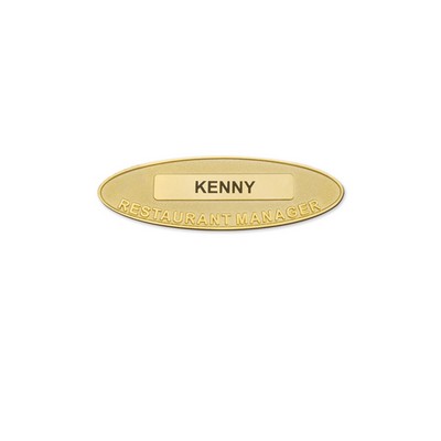 Custom Oval Name Tag (Imported) (2.5 x 1 in)