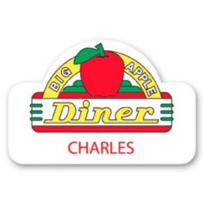 Full Color Name Badge W/Personalization (2"X3") Rectangle W/Oval Bump
