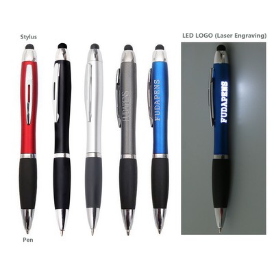 LED LOGO Pen w/Stylus