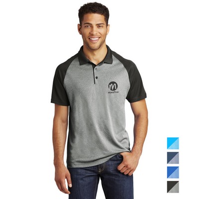 Sport-Tek® PosiCharge® RacerMesh® Raglan Heather Block Polo
