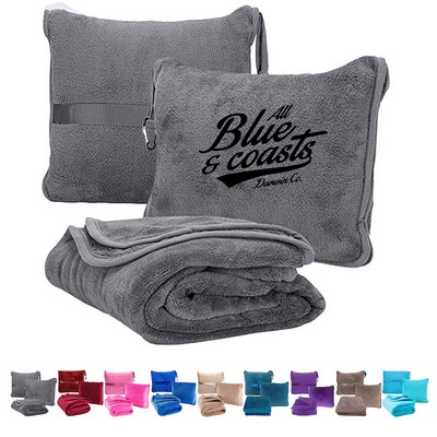 2-in-1 Travel Pillow Blanket