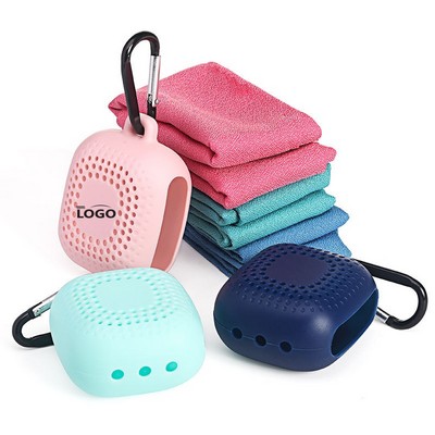 Portable Cooling Towel with Silicone Case