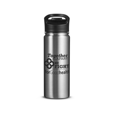 18oz Double-Wall Vacuum Bottle With Sip-Thru Top
