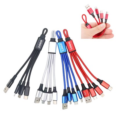 Three-in-one Nylon Braided Charging Cable