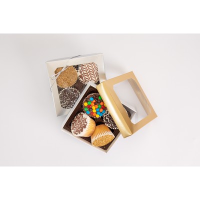 Candy Topped CupCakes Gift Box of 4