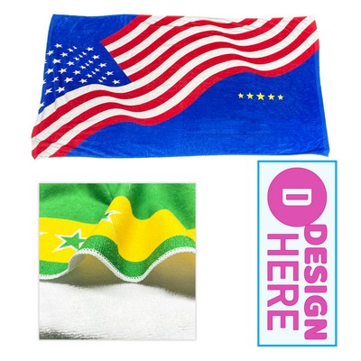 Full Color Micro fiber Terry Beach Towel Quick Dry Oversized 59.1"x29.6"