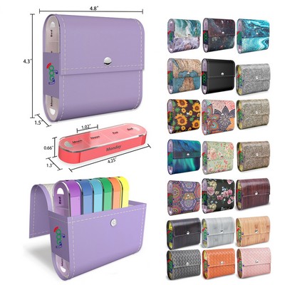 Pill Organizer Weekly Travel Pill Case Box Medication Reminder Daily AM PM Day Night 7 Compartments