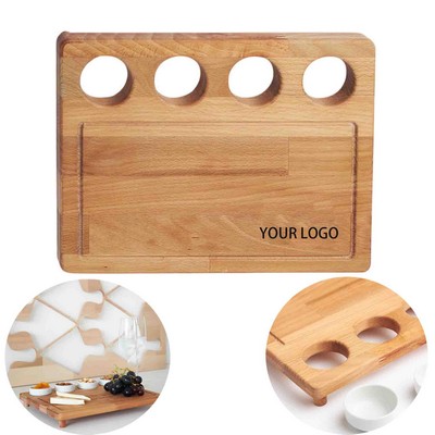 Wooden Cheese Board with Ceramic Bowl