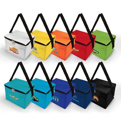 Large Capacity 6-Can Cooler Polyester Lunch Bag