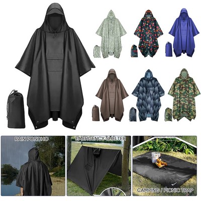 Hooded Rain Poncho