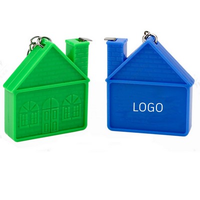 House Shaped Tape Measure Keychain Tool