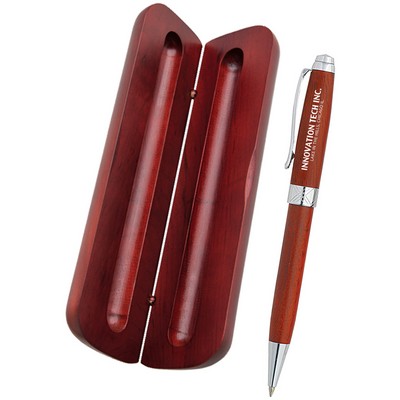 Terrific Timber-3 Ballpoint Pen in Wooden Box