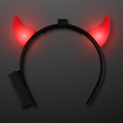 Light Up Red Devil Horns Headband - BLANK